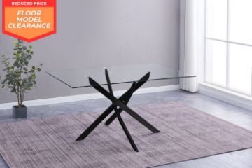 Picture of (FLOOR MODEL CLEARANCE) BONNIE 150 Glass Top Dining Table