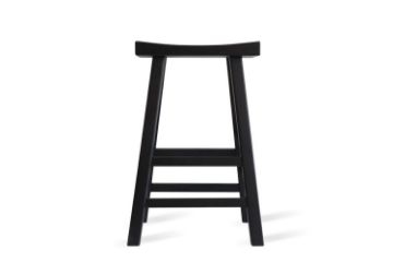 Picture of SADDLE Solid Elm Wood Bar Stool