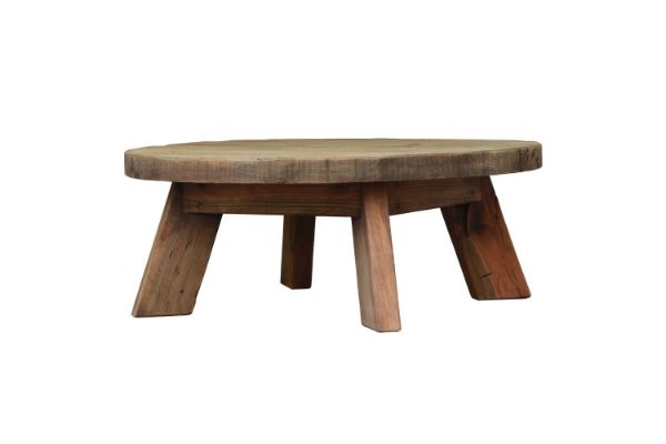 Picture of TRAVER 100% Reclaimed Pine Wood Round Coffee Table (90x90cm)