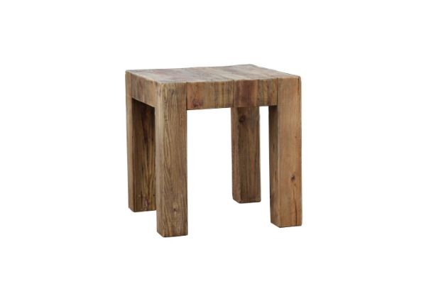 Picture of TRAVER 100% Reclaimed Pine Wood End Table (54x54cm)