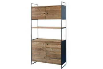 Picture of ELMORE Reclaimed Pine Wood Cabinet Shelf/Display Cabinet (190x99cm)