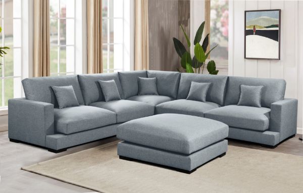 Picture of CARLO Fabric Corner Sofa - Corner Sofa with Ottoman