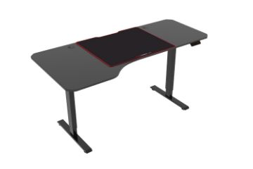 Picture of MATRIX 160 Electric L-Shape Height Adjustable Desk with Jumbo Mouse Pad (Black)