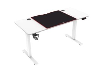 Picture of MATRIX 140 Electric Height Adjustable Desk with Jumbo Mouse Pad (White)