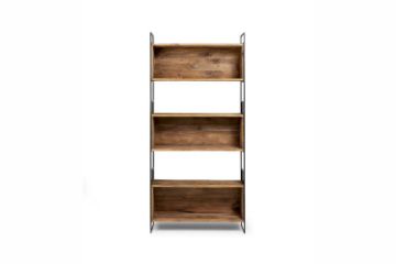 Picture of ELMORE 190cmx90cm Reclaimed Pine Wood Narrow Iron Shelf