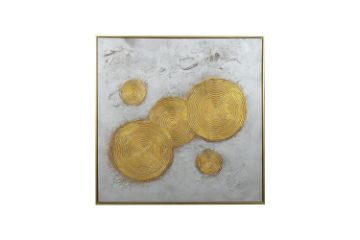 Picture of H82 Hand Oil Painting Canvas Wall Art With Golden Frame (90x90cm)