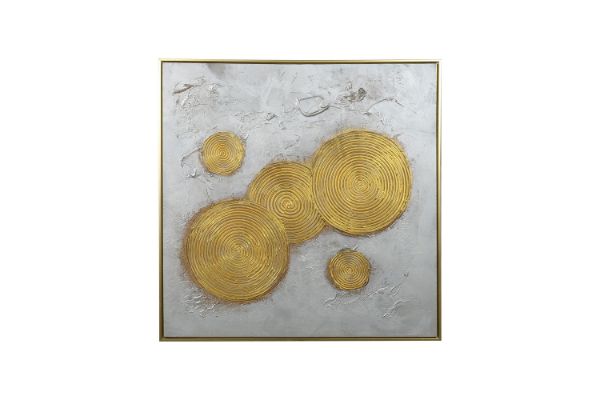 Picture of H82 Hand Oil Painting Canvas Wall Art With Golden Frame (90x90cm)