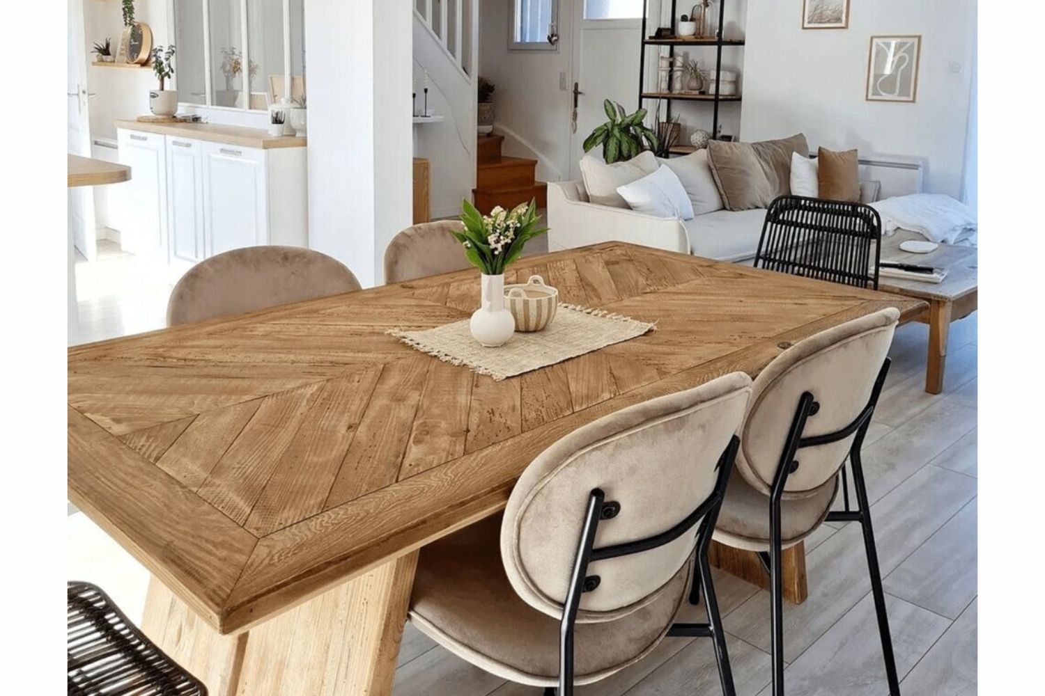 BLOX 1.8M 100% Reclaimed Pine Wood Dining Table