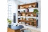 Picture of ELMORE Reclaimed Pine Wood Large Iron Shelf (180x190cm)