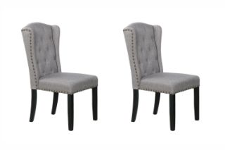 Picture of PROVENCE Fabric Dining Chair (Grey) - 2 Chairs in 1 Carton