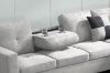 Picture of (FLOOR MODEL CLEARANCE) NEBULA Right Facing Sectional Sofa with Storage Ottoman & Drop-Down Console (Light Grey)