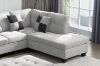 Picture of (FLOOR MODEL CLEARANCE) NEBULA Right Facing Sectional Sofa with Storage Ottoman & Drop-Down Console (Light Grey)