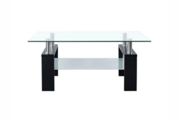 Picture of HORIZON Glass Coffee Table in 2 Sizes (Black Veneer)