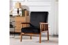 Picture of [FLOOR MODEL CLEARANCE] BARNHOUSE Velvet Armchair (Black)