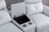 Picture of (FLOOR MODEL CLEARANCE) TOBY Air Leather Home Theater Sofa with USB Port and Reading Lamp