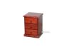 Picture of (FLOOR MODEL CLEARANCE)  CANNINGTON Solid NZ Pinewood 3-Drawer Bedside Table (Wine Red Colour) 