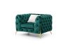 Picture of (FLOOR MODEL CLEARANCE) VIGO 1-Seater Chesterfield Velvet Sofa (Emerald Green)