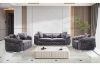 Picture of (FLOOR MODEL CLEARANCE) PIEDMONT Chesterfield Velvet Sofa Range (Grey) - 2 Seater 