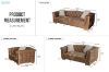 Picture of MALMO 3/2/1 Seater Velvet Sofa Range with Pillows (Brown)
