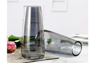 Picture of ARTISTIC Colourful Glass Vase - Smoke Grey