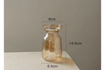 Picture of CONICAL Colourful Glass Vase - Amber