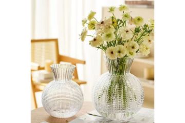 Picture of CHECKERED Big/Small Transparent Glass Vase
