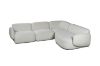 Picture of SUMMIT Fabric Modular Corner Sofa (White) - Chaise Seat with Right Hand Facing Arm