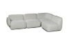 Picture of SUMMIT Fabric Modular Corner Sofa (White) - Chaise Seat with Right Hand Facing Arm