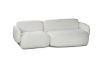 Picture of SUMMIT Fabric Modular Corner Sofa (White) - Chaise Seat with Right Hand Facing Arm