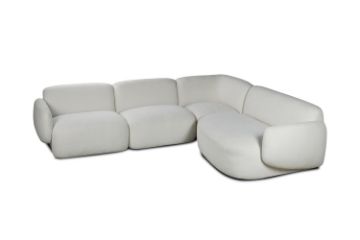 Picture of SUMMIT Fabric Modular Corner Sofa (White) - Corner 