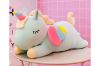 Picture of CUTE RAINBOW Big/Small with Winged Unicorn Plush Toy Cushion (Pink/White/Green)