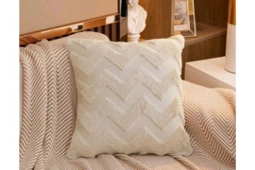 Picture of FLUFFY Embroidery Pillow Cushion with Inner Assorted (45x45cm) - Beige