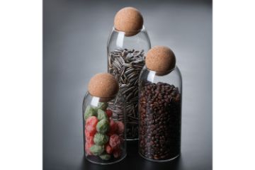 Picture of GLOSSY 3-Piece Glass Storage Jar Set