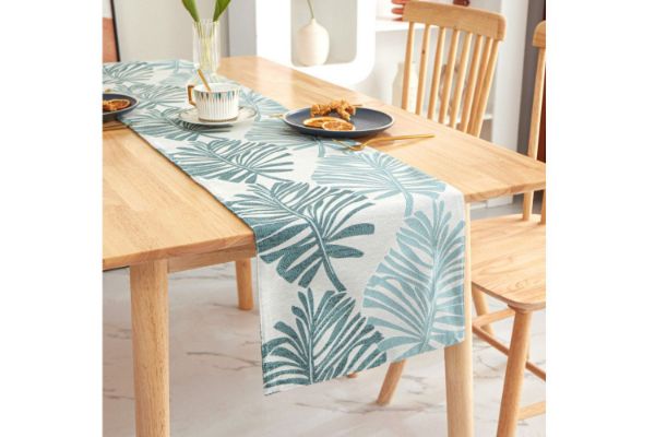 Picture of DOUBLE-SIDED Printed Table Runner/Bed Runner (Teal) - 33cmX160cm	