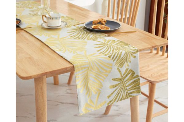 Picture of DOUBLE-SIDED Printed Table Runner/Bed Runner (Golden Brown)- 33cmX180cm