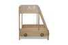Picture of CARRIAGE Solid Pine Wood Single Over Double Bunk Bed (Natural)