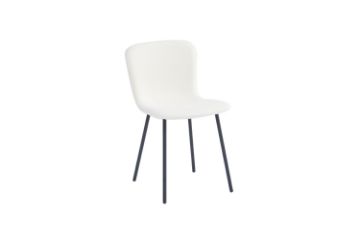 Picture of (Not Sold Separately) BAEKELAND Velvet Dining Chair (White) - Single