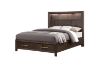 Picture of HOPKINS Storage Bed Frame with Built-in Shelf & Lamps in Queen Size