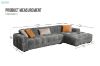 Picture of GENOA Fabric Sectional Sofa (Grey)