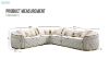Picture of PIEDMONT Chesterfield Velvet Sectional Sofa (Beige)