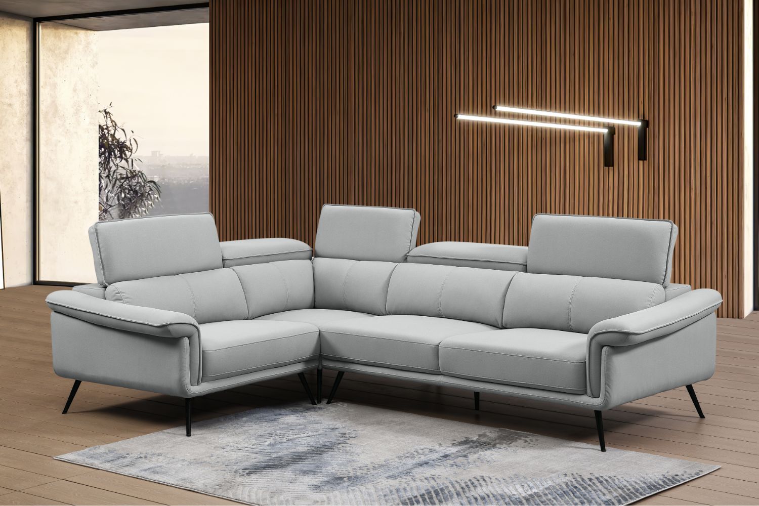 KOMO Sectional Sofa with Water, Stain, and Oil Resistant Fabric