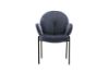 Picture of OLA Velvet Dining Armchair with Black Legs (Dark Grey)