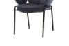 Picture of OLA Velvet Dining Armchair with Black Legs (Dark Grey)