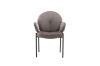 Picture of OLA Velvet Dining Armchair with Black Legs (Brown)