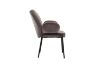 Picture of OLA Velvet Dining Armchair with Black Legs (Brown)