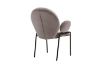 Picture of OLA Velvet Dining Armchair with Black Legs (Brown)