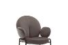 Picture of OLA Velvet Dining Armchair with Black Legs (Brown)