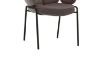 Picture of OLA Velvet Dining Armchair with Black Legs (Brown)