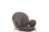 Picture of OLA Velvet Armchair with Golden Legs (Brown)