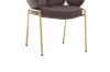 Picture of OLA Velvet Dining Armchair with Golden Legs (Brown)